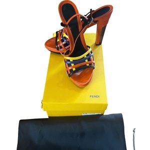 Fendi kaleidoscope Woven Multicolored Sandal